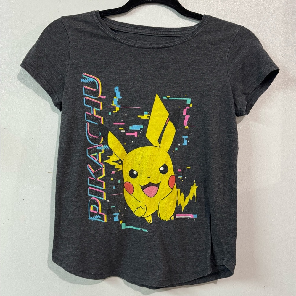 Pokemon Charcoal Pikachu Kids Tee